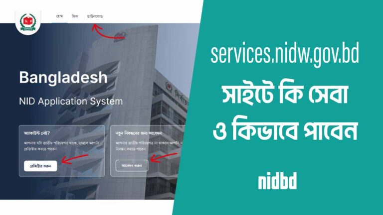 Services nidw gov bd | NID বিষয়ক সকল সেবা যেভাবে পাবেন